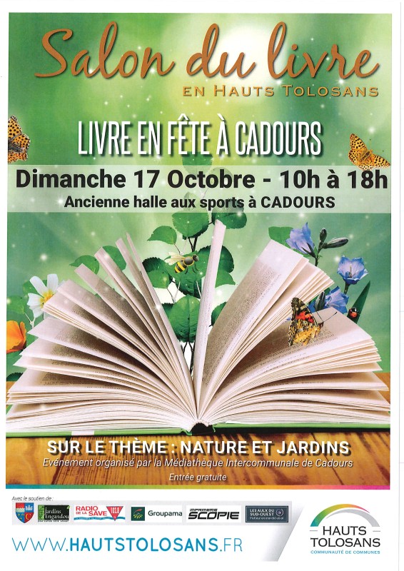 affiche salon du livre, CADOURS
