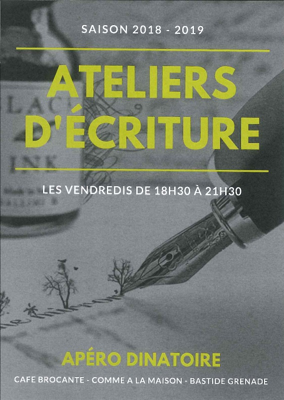 ATELIER D'ECRITURE APERO DINATOIRE