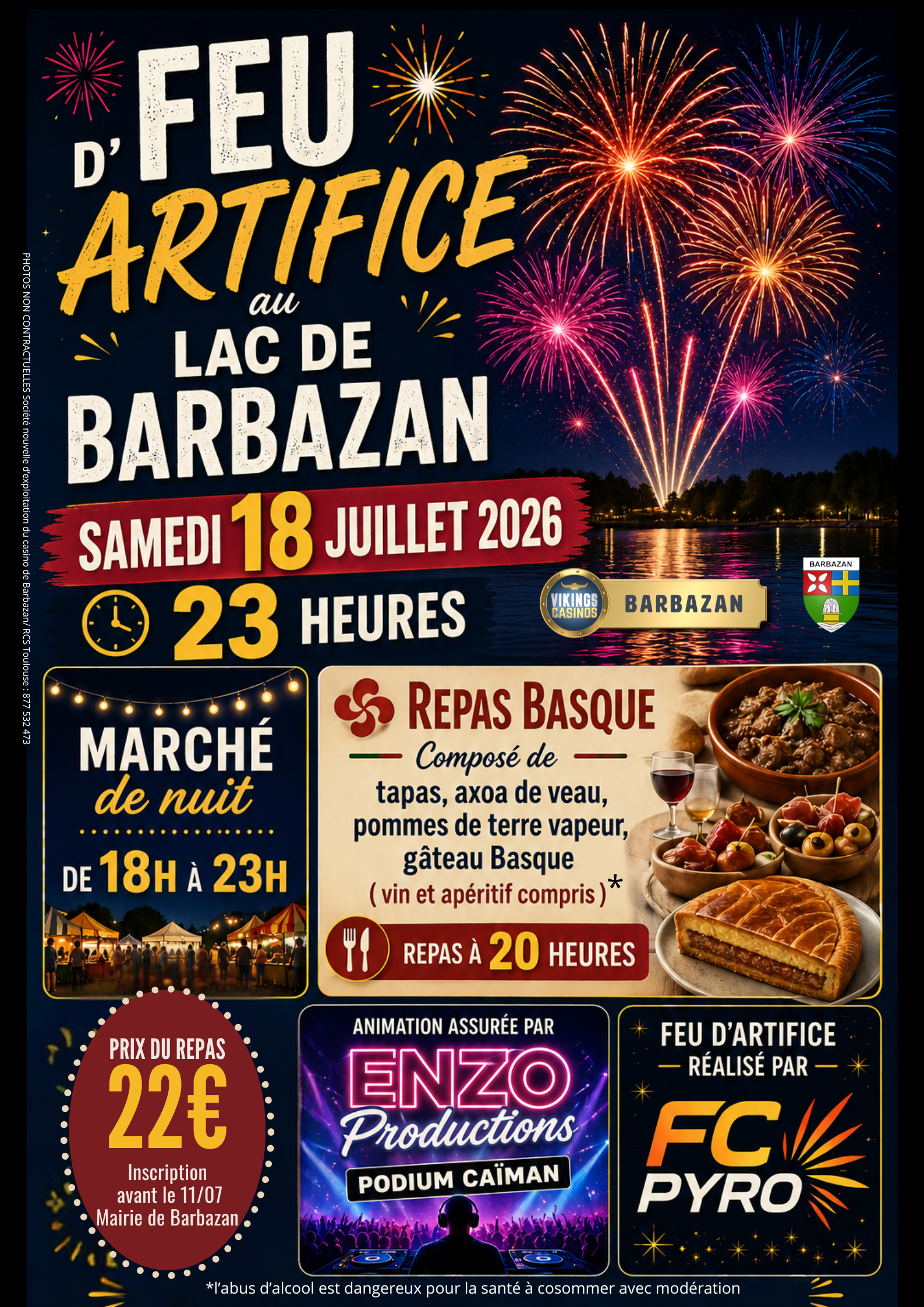 MARCHÉ, REPAS ET FEU D'ARTIFICE 
