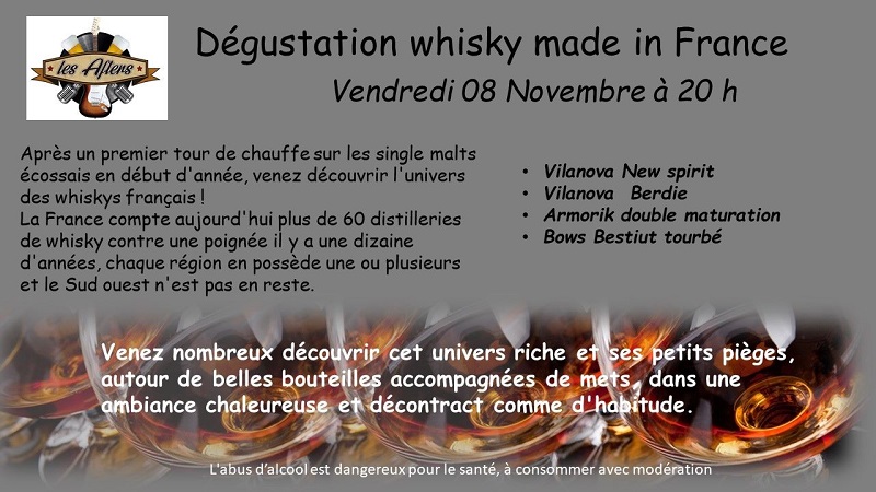 DÉGUSTATION DE WHISKY FRANÇAIS, MONTAIGUT-SUR-SAVE