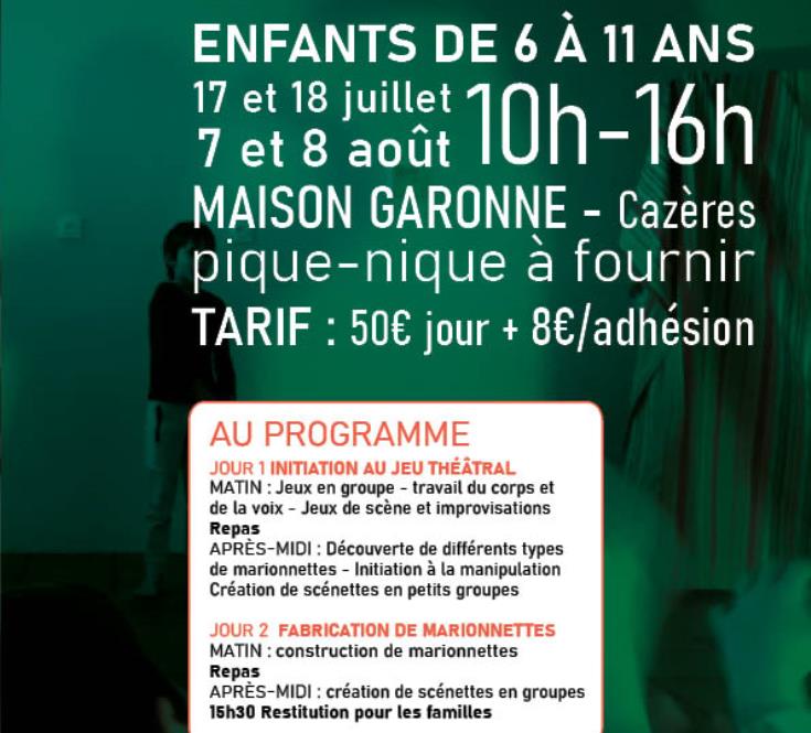 flyers stages parcours art été 20253