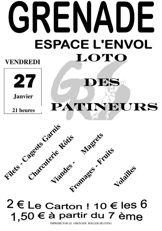 loto des patineurs Grenade, GRENADE