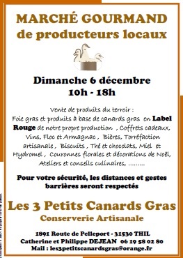 marché gourmand 6 décembre thil, THIL