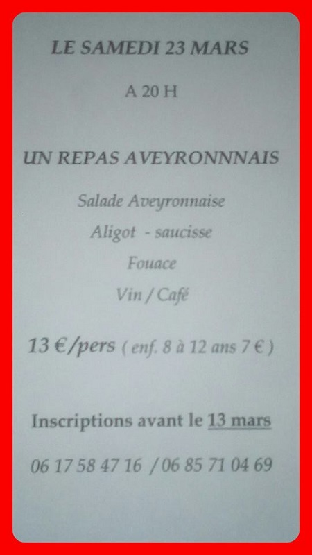 REPAS AVEYRONNAIS, GARAC