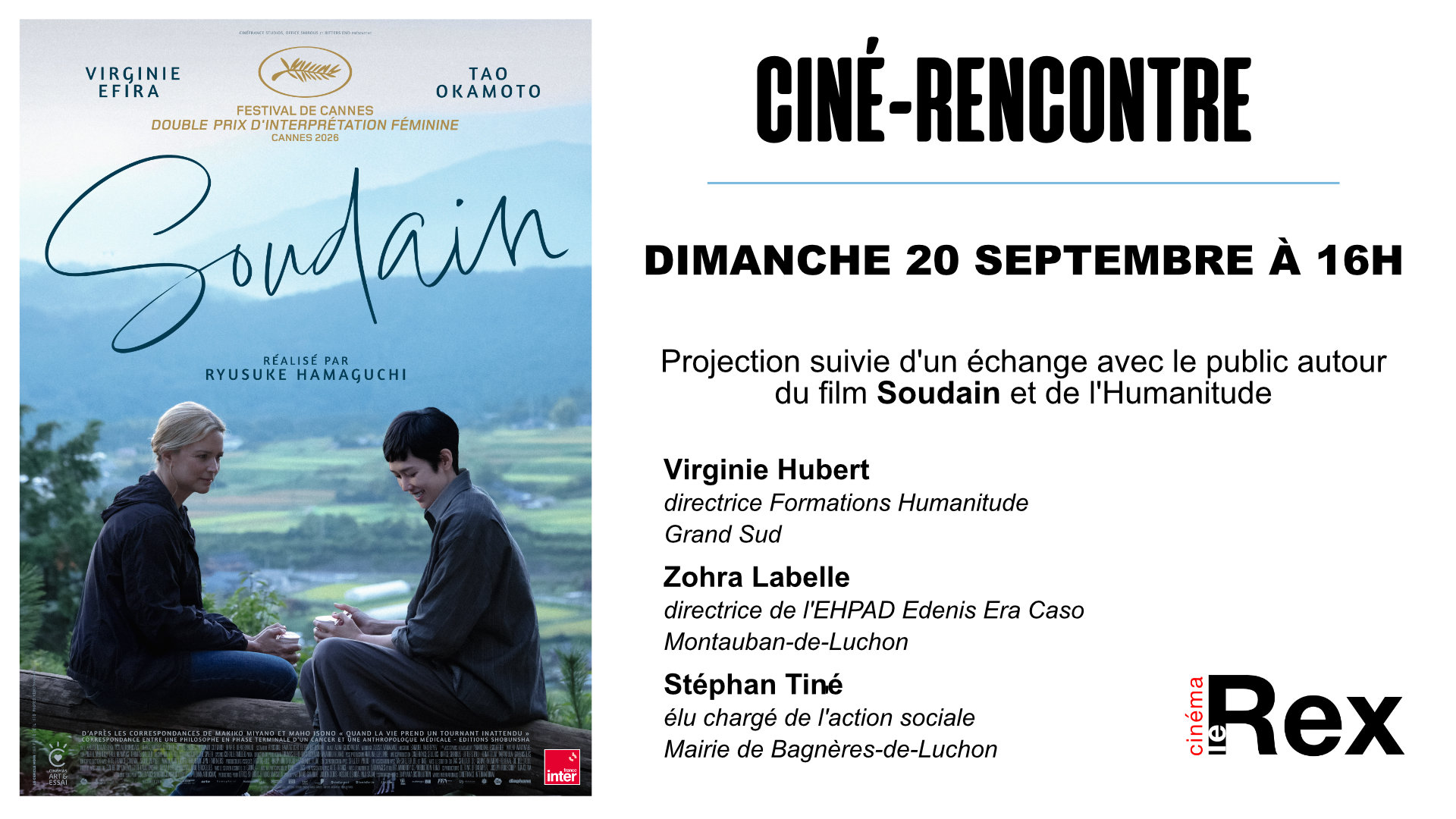 CINÉ-RENCONTRE "SOUDAIN" 
