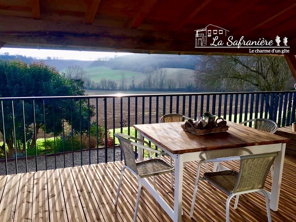 terrasse_vue_Crédit La Safranière, LAGRAULET-SAINT-NICOLAS